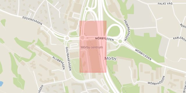 Karta som med röd fyrkant ramar in Mörby Centrum, Västertorp, Telefonplan, Stockholm, Stockholms län