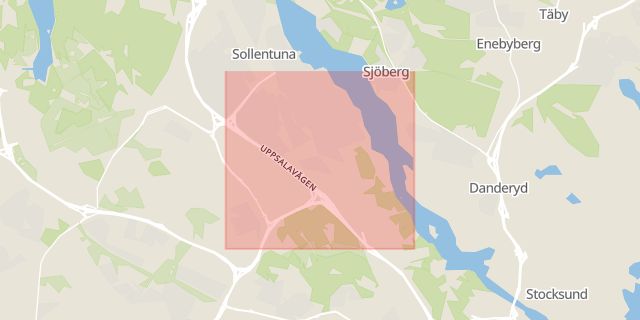 Karta som med röd fyrkant ramar in Kista, Helenelund, Stockholm, Stockholms län