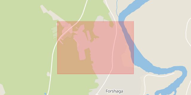 Karta som med röd fyrkant ramar in Grossbo, Forshaga, Värmlands län