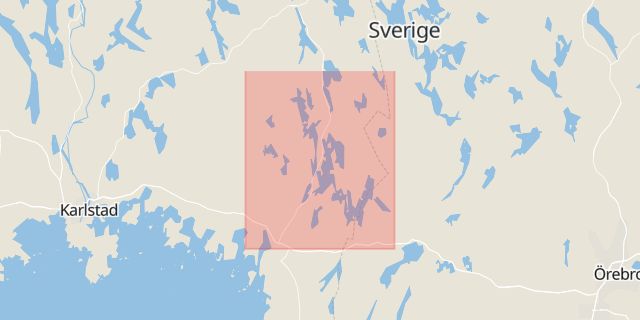 Karta som med röd fyrkant ramar in Storfors, Kristinehamn, Värmlands län