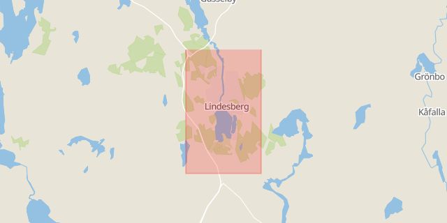 Karta som med röd fyrkant ramar in Örebro, Lindesberg, Kumla, Örebro län