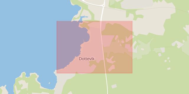 Karta som med röd fyrkant ramar in Dottevik, Arvika, Värmlands län