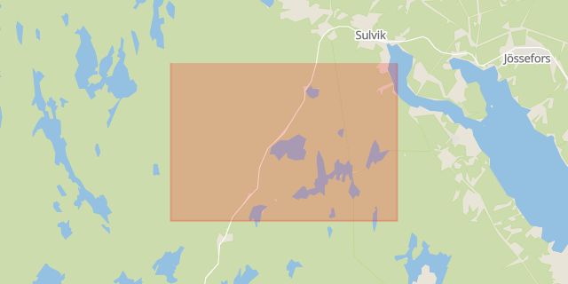 Karta som med röd fyrkant ramar in Arvika, Eda, Värmlands län