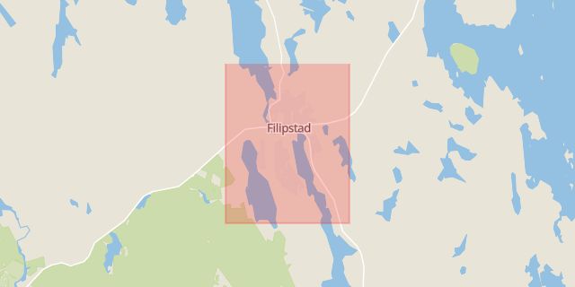 Karta som med röd fyrkant ramar in Trail, Filipstad, Värmlands län