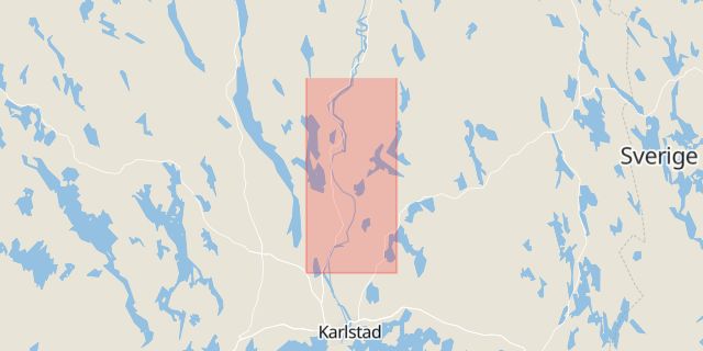 Karta som med röd fyrkant ramar in Forshaga, Värmlands län