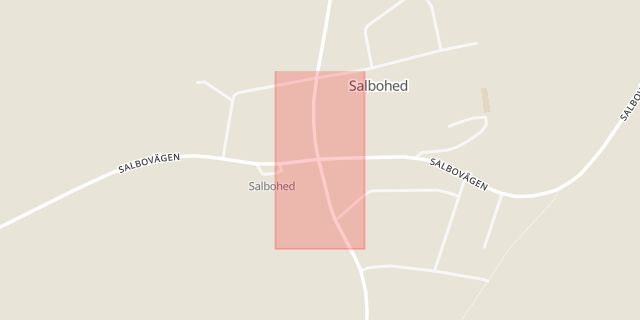 Karta som med röd fyrkant ramar in Salbohed, Sala, Västmanlands län