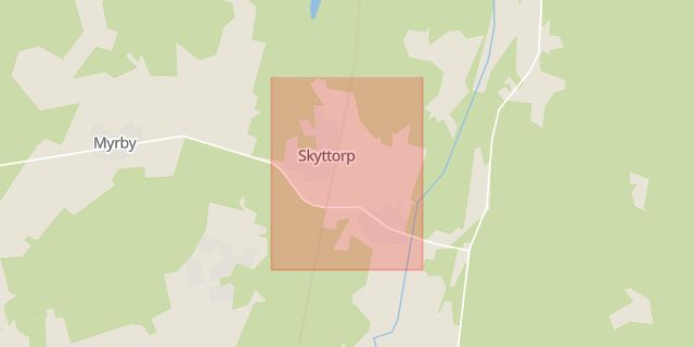 Karta som med röd fyrkant ramar in Skyttorp, Uppsala, Uppsala län