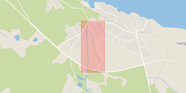 Karta som med röd fyrkant ramar in Gimovägen, Geväret, Östhammar, Uppsala län