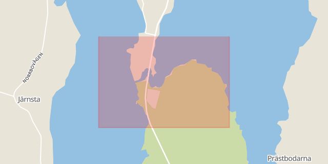 Karta som med röd fyrkant ramar in Bysjön, Korsnäsberget, Grangärde, Ludvika, Dalarnas län