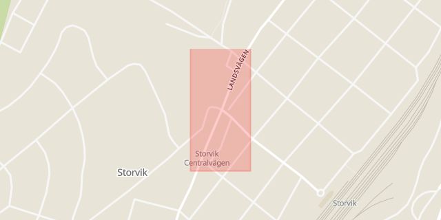 Karta som med röd fyrkant ramar in Storvik, Söderhamn, Gävleborgs län