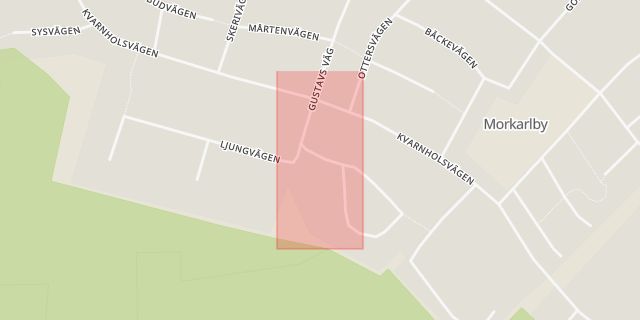 Karta som med röd fyrkant ramar in Mora, Morkarlby, Dalarnas län