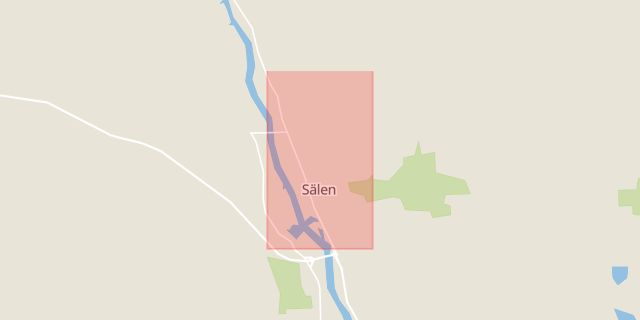 Karta som med röd fyrkant ramar in Malung-Sälen, Dalarnas län