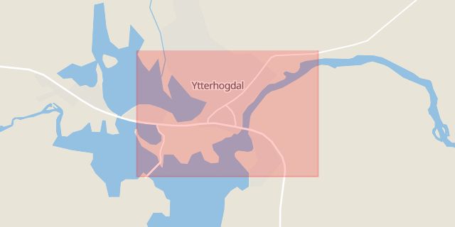 Karta som med röd fyrkant ramar in Infart, Ytterhogdal, Härjedalen, Jämtlands län