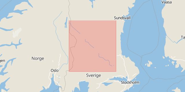 Karta som med röd fyrkant ramar in Värmland, Dalarnas län