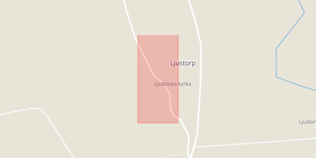 Karta som med röd fyrkant ramar in Ljustorp, Timrå Kommun, Timrå, Västernorrlands län