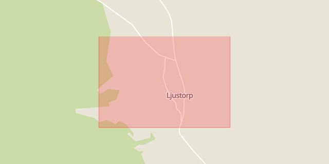Karta som med röd fyrkant ramar in Ljustorp, Timrå, Västernorrlands län