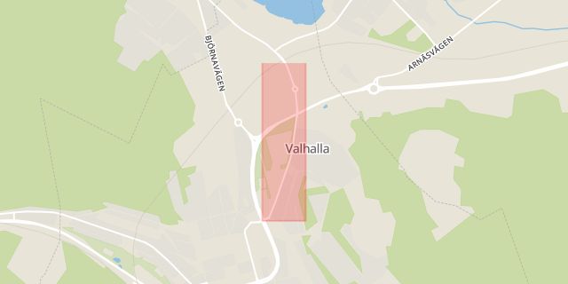 Karta som med röd fyrkant ramar in Vikingavägen, Örnsköldsvik, Västernorrlands län