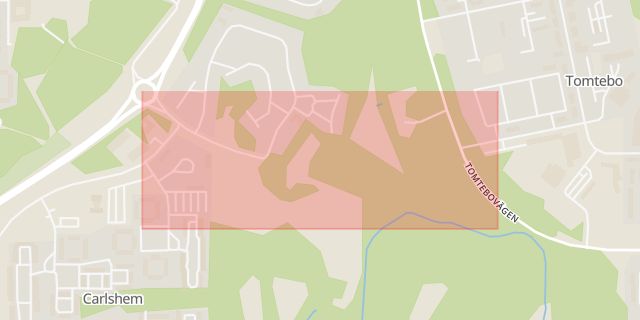 Karta som med röd fyrkant ramar in Västerbotten, Umeå, Ansmark, Malmvägen, Carlshem, Grubbe, Västerbottens län
