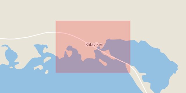 Karta som med röd fyrkant ramar in Kåtaviken, Storuman, Västerbottens län