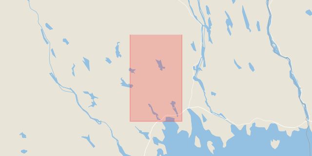 Karta som med röd fyrkant ramar in Luleå, Överkalix, Norrbotten, Norrbottens län