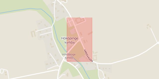 Karta som med röd fyrkant ramar in Hököpinge Kyrkby, Vellinge, Skåne län