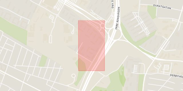 Karta som med röd fyrkant ramar in Herrgården, Ramels Väg, Malmö, Skåne län