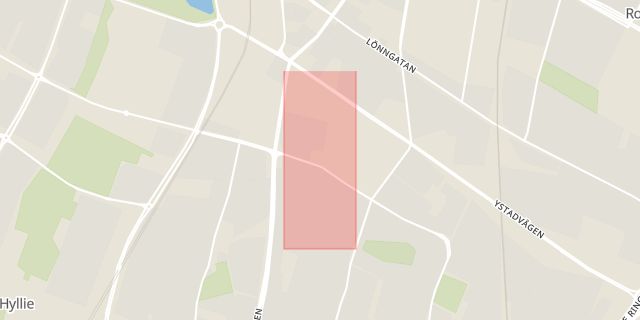 Karta som med röd fyrkant ramar in Fosievägen, Malmö, Skåne län