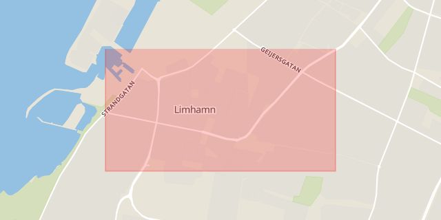 Karta som med röd fyrkant ramar in Linnégatan, Malmö, Skåne län