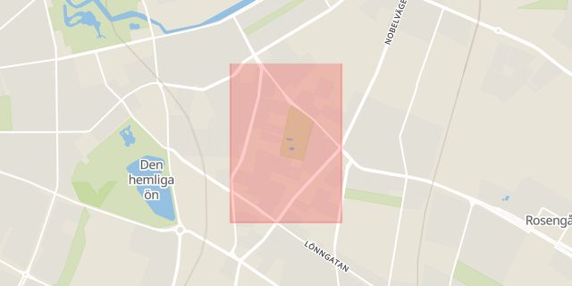 Karta som med röd fyrkant ramar in Möllevången, Malmö, Skåne län