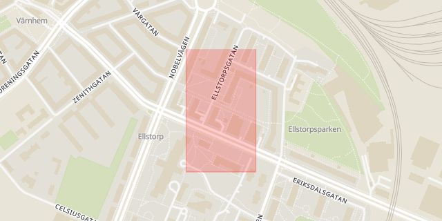 Karta som med röd fyrkant ramar in Dammfri, Djupadal, Lindeborg, Ellstorp, Malmö, Skåne län