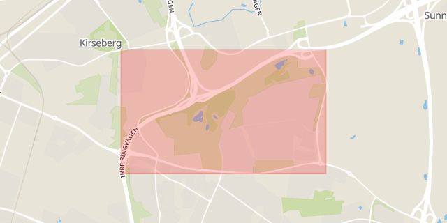 Karta som med röd fyrkant ramar in Riseberga, Malmö, Skåne län