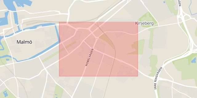 Karta som med röd fyrkant ramar in Ellstorp, Malmö, Skåne län