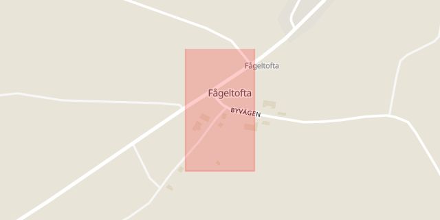 Karta som med röd fyrkant ramar in Fågeltofta, Eljaröd, Tomelilla, Skåne län