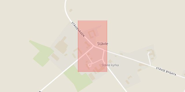 Karta som med röd fyrkant ramar in Stävie, Kävlinge, Skåne län