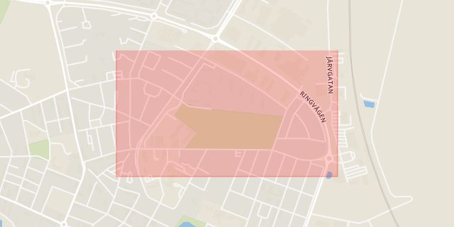 Karta som med röd fyrkant ramar in Hyllingelyckan, Kolonigatan, Landskrona, Skåne län
