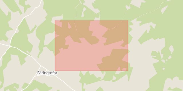 Karta som med röd fyrkant ramar in Klingstorp, Klippan, Skåne län
