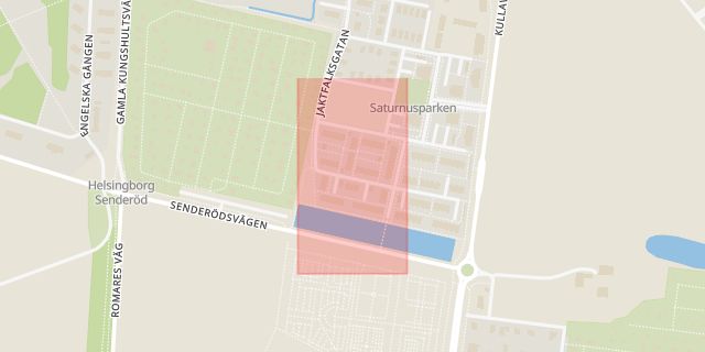 Karta som med röd fyrkant ramar in Mariehäll, Kärrmesgatan, Helsingborg, Skåne län