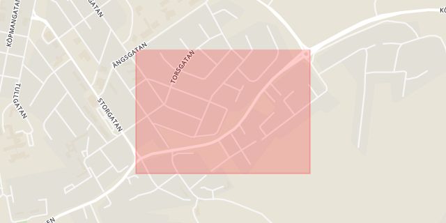 Karta som med röd fyrkant ramar in Norra Vägen, Borgholm, Kalmar län