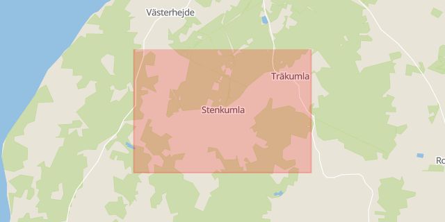 Karta som med röd fyrkant ramar in Stenkumla, Visby, Gotland, Gotlands län