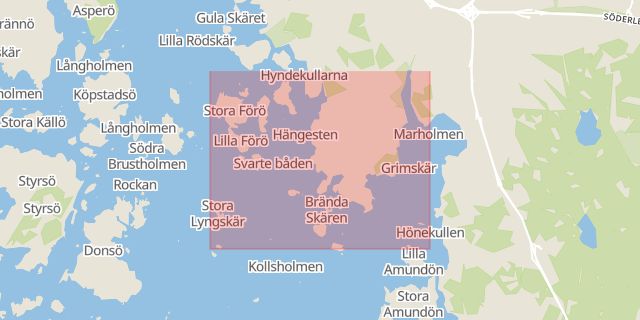 Karta som med röd fyrkant ramar in Näset, Osby, Västra Götalands län