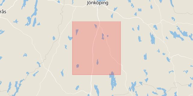 Karta som med röd fyrkant ramar in Vaggeryd, Jönköpings län