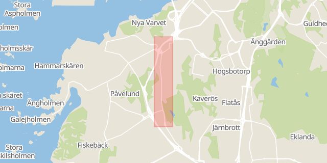 Karta som med röd fyrkant ramar in Grimmered, Grimmeredsvägen, Göteborg, Västra Götalands län