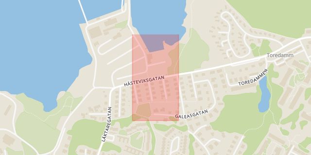Karta som med röd fyrkant ramar in Tångudden, Göteborg, Västra Götalands län