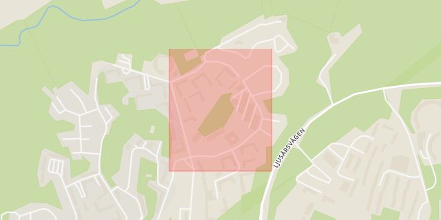 Karta som med röd fyrkant ramar in Kortedala, Aprilgatan, Västra Götalands län