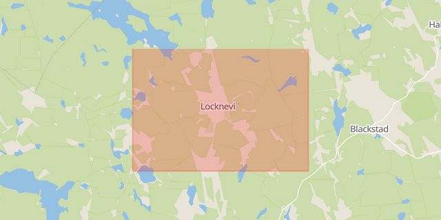 Karta som med röd fyrkant ramar in Locknevi, Vimmerby, Kalmar län