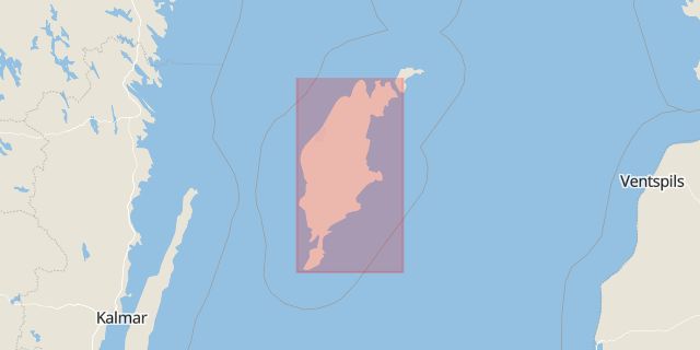 Karta som med röd fyrkant ramar in Bingeby, Gotland, Gotlands län