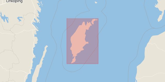 Karta som med röd fyrkant ramar in Gotland, Gotlands län
