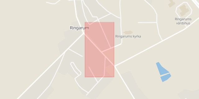 Karta som med röd fyrkant ramar in Ringarum, Valdemarsvik, Östergötlands län