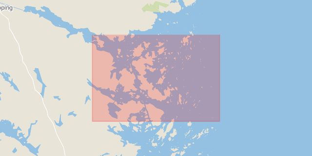 Karta som med röd fyrkant ramar in Östergötlands Län, Norrköping, Sankt Anna, Östergötland, Östergötlands län