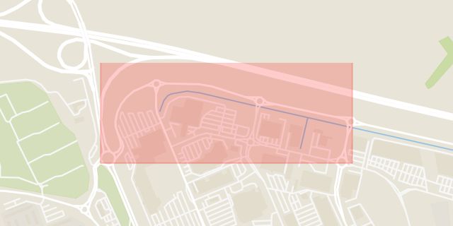 Karta som med röd fyrkant ramar in Ullevileden, Tornby, Linköping, Östergötlands län